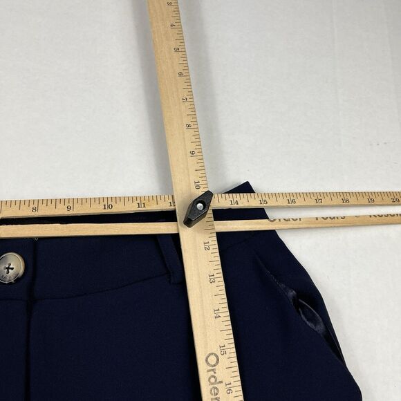 Rachel Roy Collection Wide Leg Trousers Blue High Rise Workwear Elegant Pants 4 - Picture 9 of 13